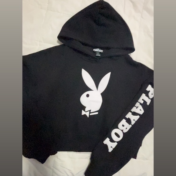 Playboy Crop Hoodie - Picture 2 of 8